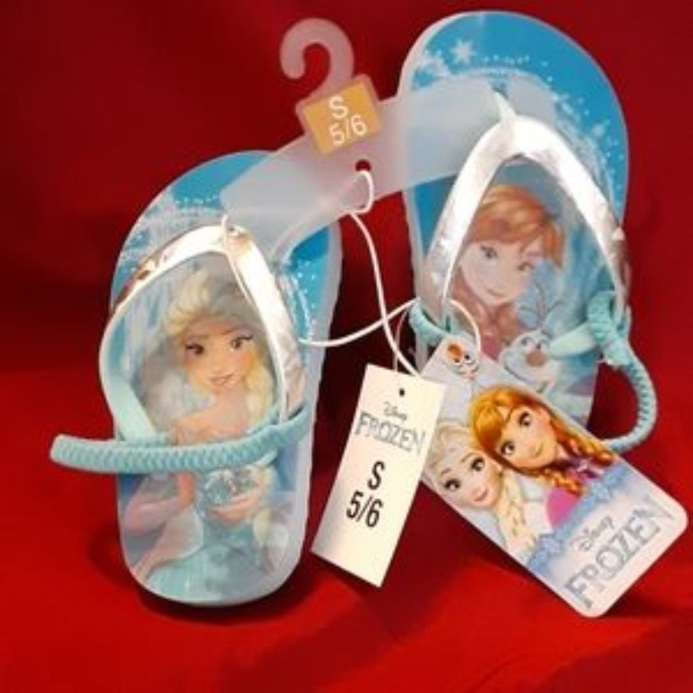 Toddler Girls Frozen Disney Flip Flop Sandals BNWT
